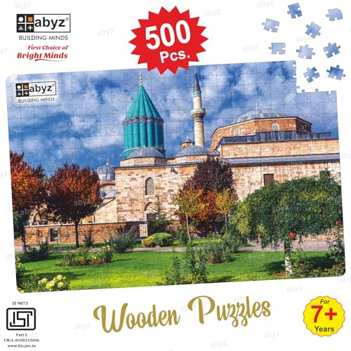 Image of ABYZ Wooden Jigsaw Puzzle - Mevlana Museum, Turkey Playset for Fun Educational & Little Explorers, 500-Pieces Multicolor | Birthday Gift for (7 Plus Years) Age Kids.
