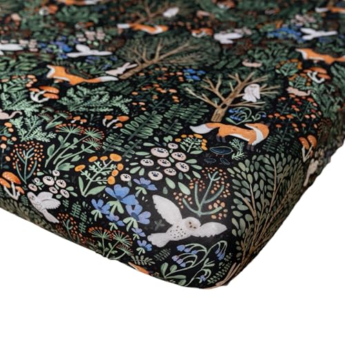 Image of Jade&Kai Single Fitted Crib Sheet | Gently Made for Sensitive Skin | Premium Soft and Stretchy Viscose | Designed by Mamas (Forest Fairytale)