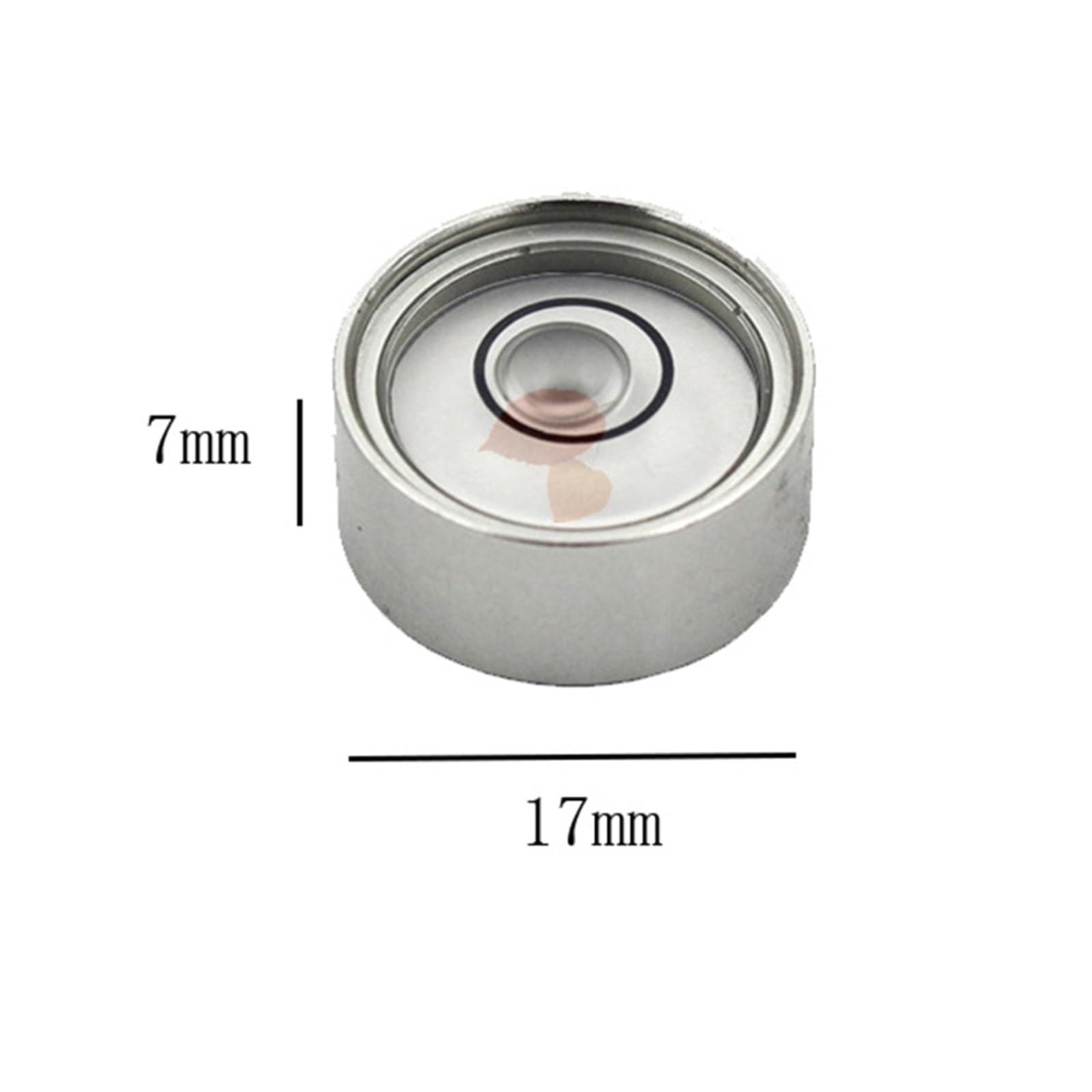 1 Uds. Nivel de burbuja de Metal Circular transparente diámetro 17mm 18mm componente de instrumento de medición de nivelación de agua plano Horizontal | 1pcs Transparent Circular Metal Bubble Level Diameter 17mm 18mm Horizontal Flat Water Leveling Measu(D