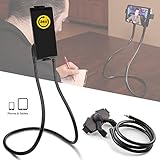 Whyzyv Lazy Neck Holder Hands-free for Cell Phone, Tablet, iPad, Kindle, iPhone. 360 Free Rotating Bracket both Vertical / Horizontal Phone Mount Stand. For watching movie, driving, phone games