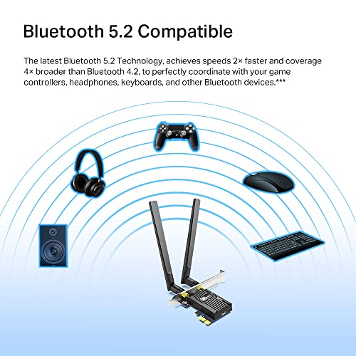 TP-Link WiFi 6 AX3000 PCIe WiFi Card Archer TX55E - Bluetooth 5.2, 802.11AX Dual Band Wireless Adapter with MU-MIMO, OFDMA, Ultra-Low Latency, Supports Windows 11, 10 (64bit) only by TP-Link - Image 4