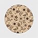 KAQQK Vintage Floral Coton Tapis Rond Anti-Dérapant Tapis Rond Salon Moderne Tapis Décoratif Cuisine Salle De Bain Lavable Grande Surface Tapis Diameter150cm