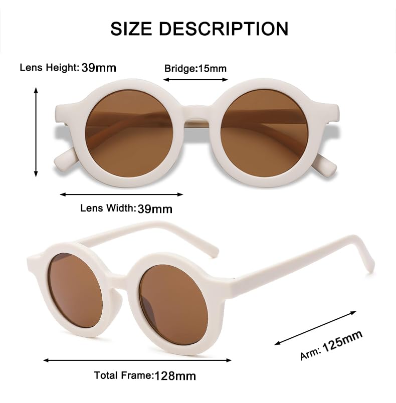 Cute Kids Round Sunglasses Girl Boys Matte Coloful Shades Outdoors UV400 Protection Beach Eyewear4