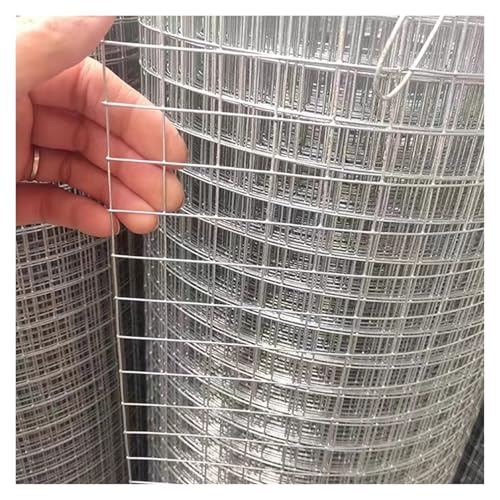 DTVEW Grillage Métallique en Acier Inoxydable 304, Mesh Fine 1cm/0.8mm Grillage pour L'élevage de Volailles, Clôture de Protection pour Le Jardin(0.5x5m)