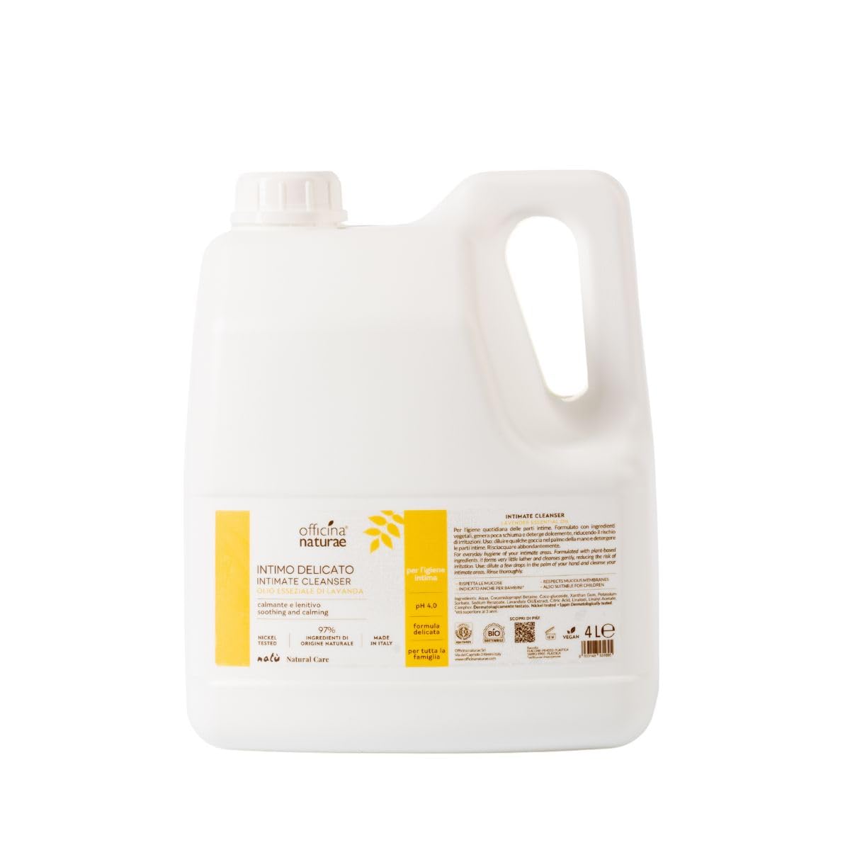Officina Naturae Natù Naturkosmetik Intimreiniger Beruhigend Bio Nachhaltig Vegan Kanister Biokunststoff 4 Liter