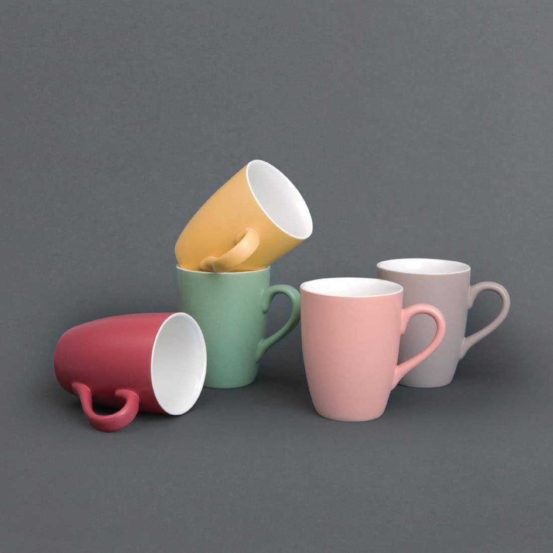 Kubek porcelanowy Olympia Pastel zielony - 340ml 12oz (Pudełko 6)