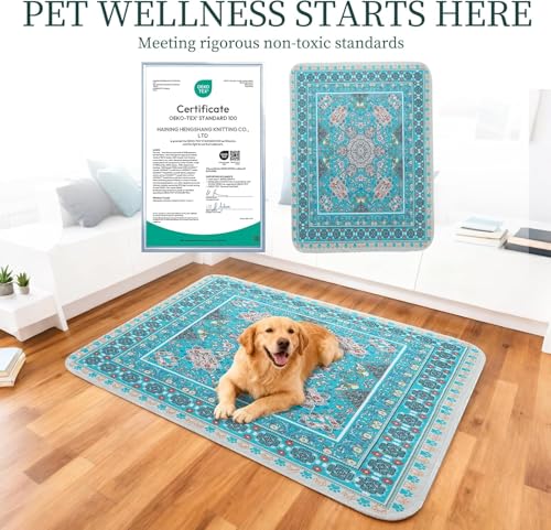 Image of Homimp Guinea Pig Cage Liners, 2 Pack Washable Pee Pads for Dogs, Waterproof & Leakproof Puppy Pee Pads, Super Absorbent Reusable Bedding with Anti-Slip Backing for Rabbit,Bunny,Hamster, Blue, 24 inchx47 inch