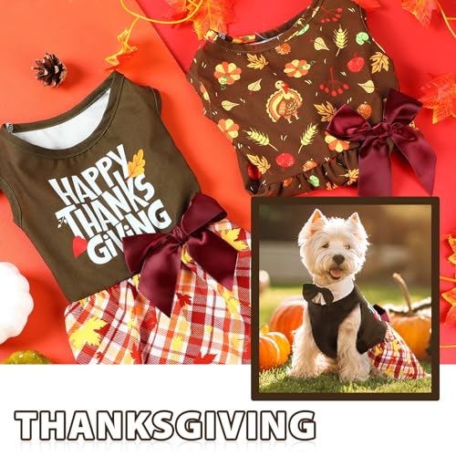 Suhine SUHINE-HIG2PU7-370 6 Pcs Thanksgiving Dog Costumes Clothes thumb #5