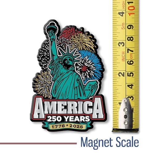 Imán Estatua de la Libertad 250 Aniversario USA 2.5 x 3.7 pulg miniatura 2