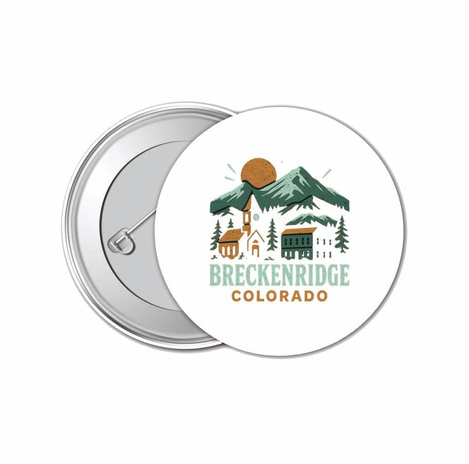Breckenridge Colorado Souvenir 4 Pack Set - Small Button Pin