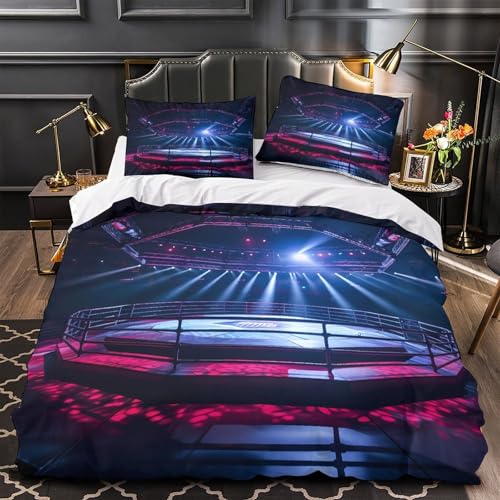 Parure de lit résistante microfibre lit super king effet 3D moderne