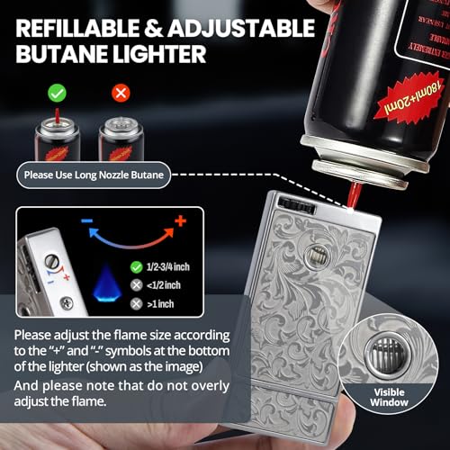 Encendedor de Mecha Plana Ajustable y Recargable miniatura 5