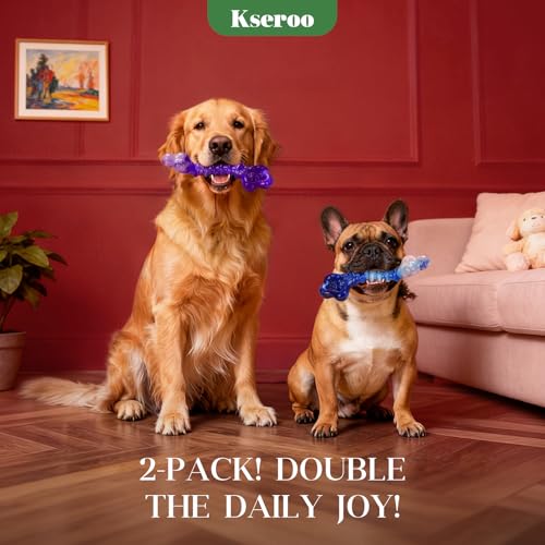 2-Pack Indestructible Dog Toys for Aggressive Chewers - Use Code JKWMYVK8