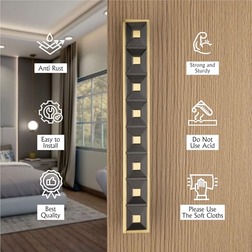 Image of COMPASS 12 inch Brass Main Door Handle | Door Handles for Main Door | Pull Handles for All The Doors of House | Office | Hotels | PH-237 (Pack of 1, Antique Finish)