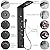 Bathfinesse Shower Tower Bathroom Shower Panel System Rain Massage System 6 IN 1 Body Spray Jets Shower Wall Panels Rainfall Waterfall Shower Head Tub Spout with Temperature Display,Matte Black