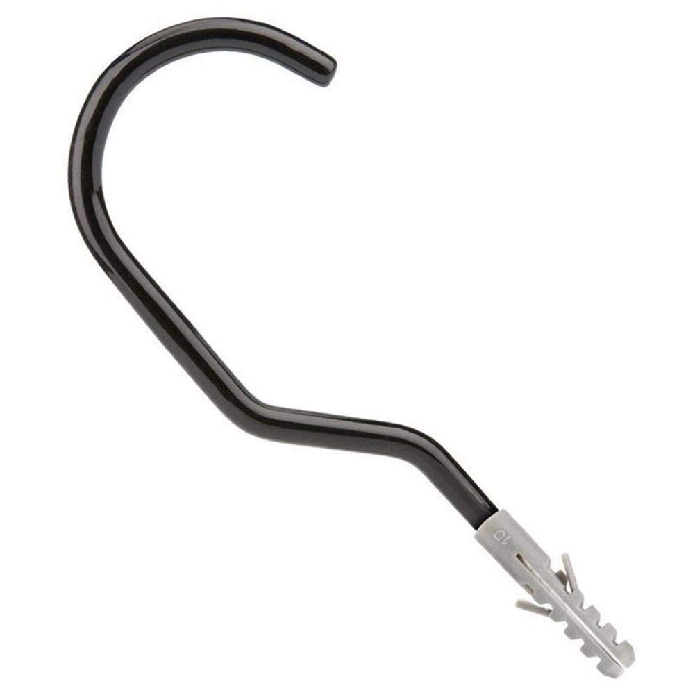 Fahrrad-Haken, 10 Stück Heavy Duty Fahrrad Aufhänger Fahrrad Aufbewahrung Haken mit 10 Stück Schrauben for Garage Wand und Decken- Fits All Fahrrad-Art fahrrad wandhalterung 553 (Color : Black)