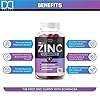 Dakota 120 Gummies Zinc 50mg Supplements Chewable Gummies w Vitamin D3 Echinacea Vitamins for Adults Kids, Zinc Gummy Immune Support