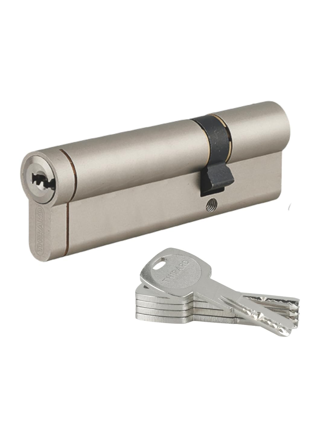 THIRARD Cylindre double Transit 1 UNIKEY, 30 x 70 mm, 5 clés, nickelé