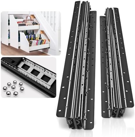 ToBeGreat 1 Pair Undermount Heavy Duty Drawer Slides 24 lnch 260 lb Load Capacity Bottom Mounted Full Extension Runner