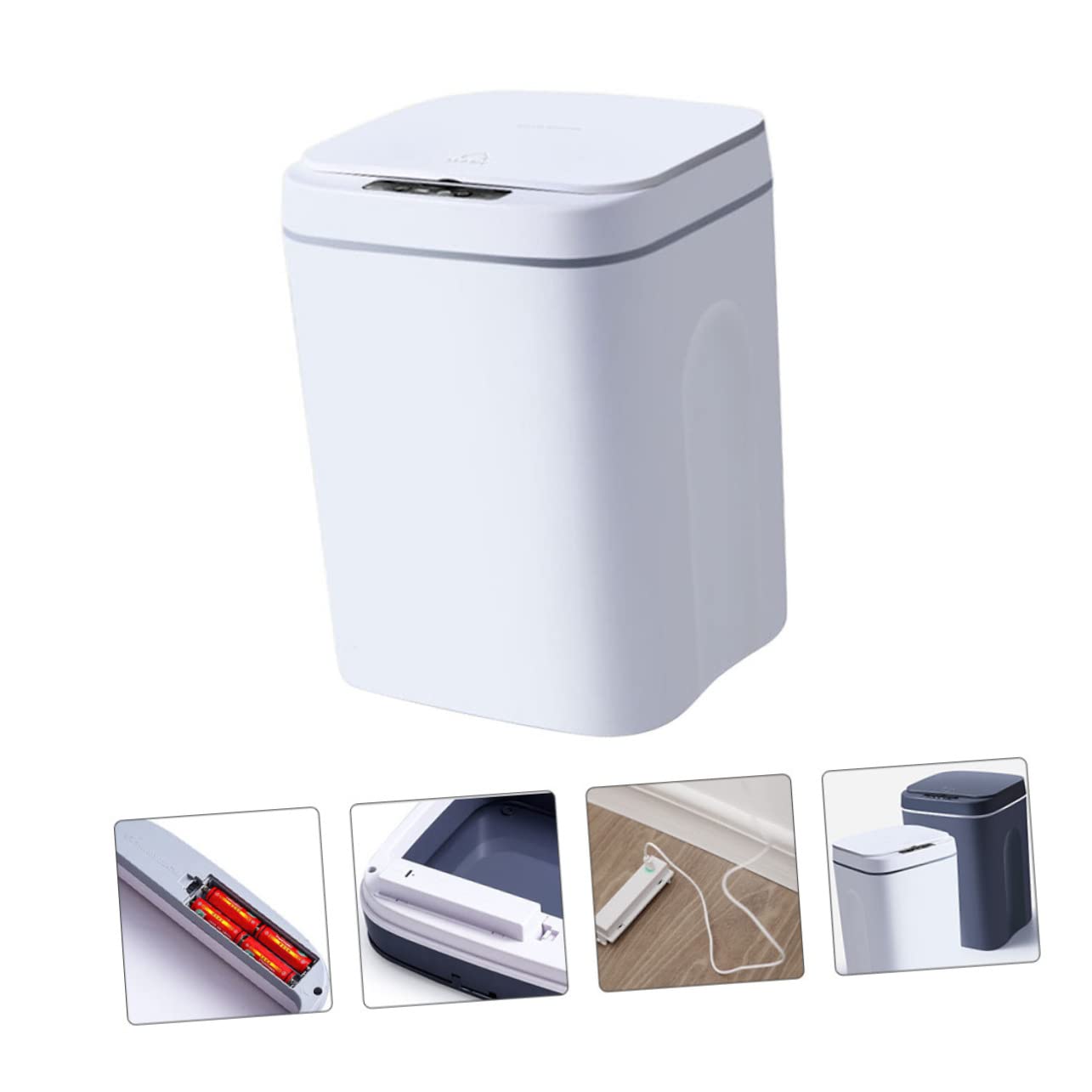 PRETYZOOM Induction Dustbin Large Capacity Automatic Waste Storage Bin Contactless Lid