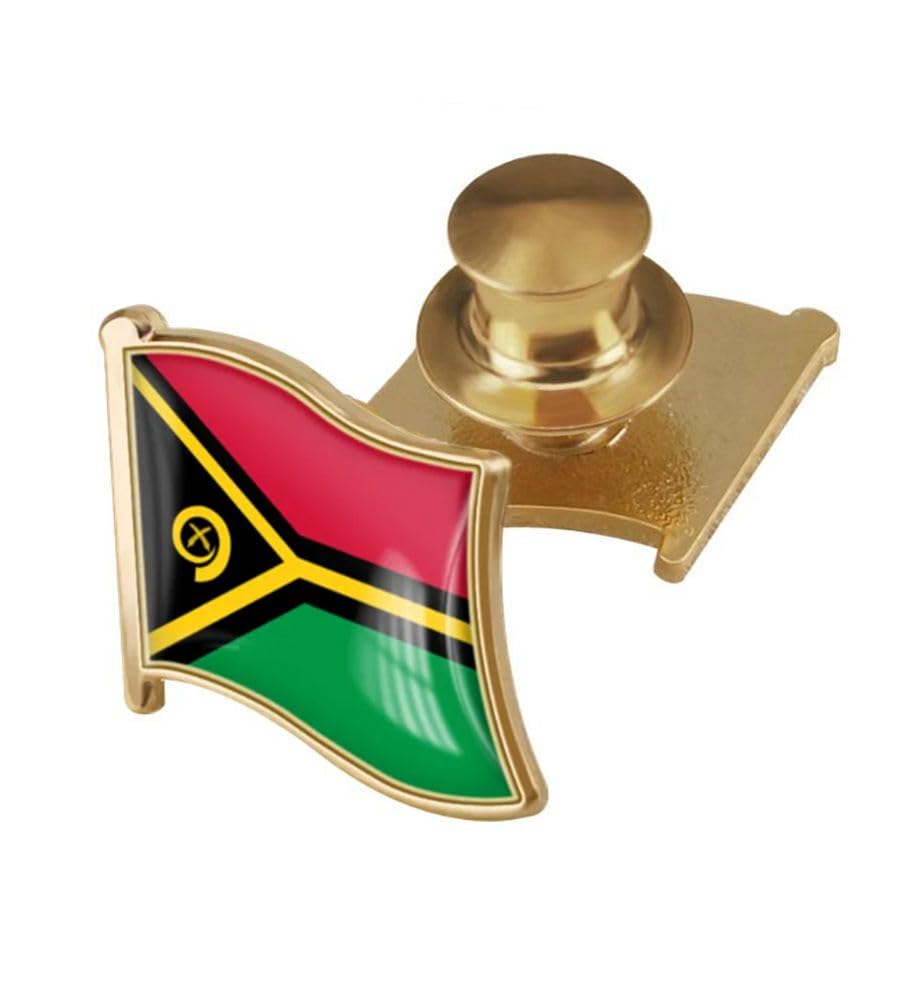 vmcoatdu Country Flag Backs Locking Pin Keepers Locking Clasp Pin Badge International Travel Brooch Metal Alloy Souvenir Pin 0.75x0.7 Inch Small Pin