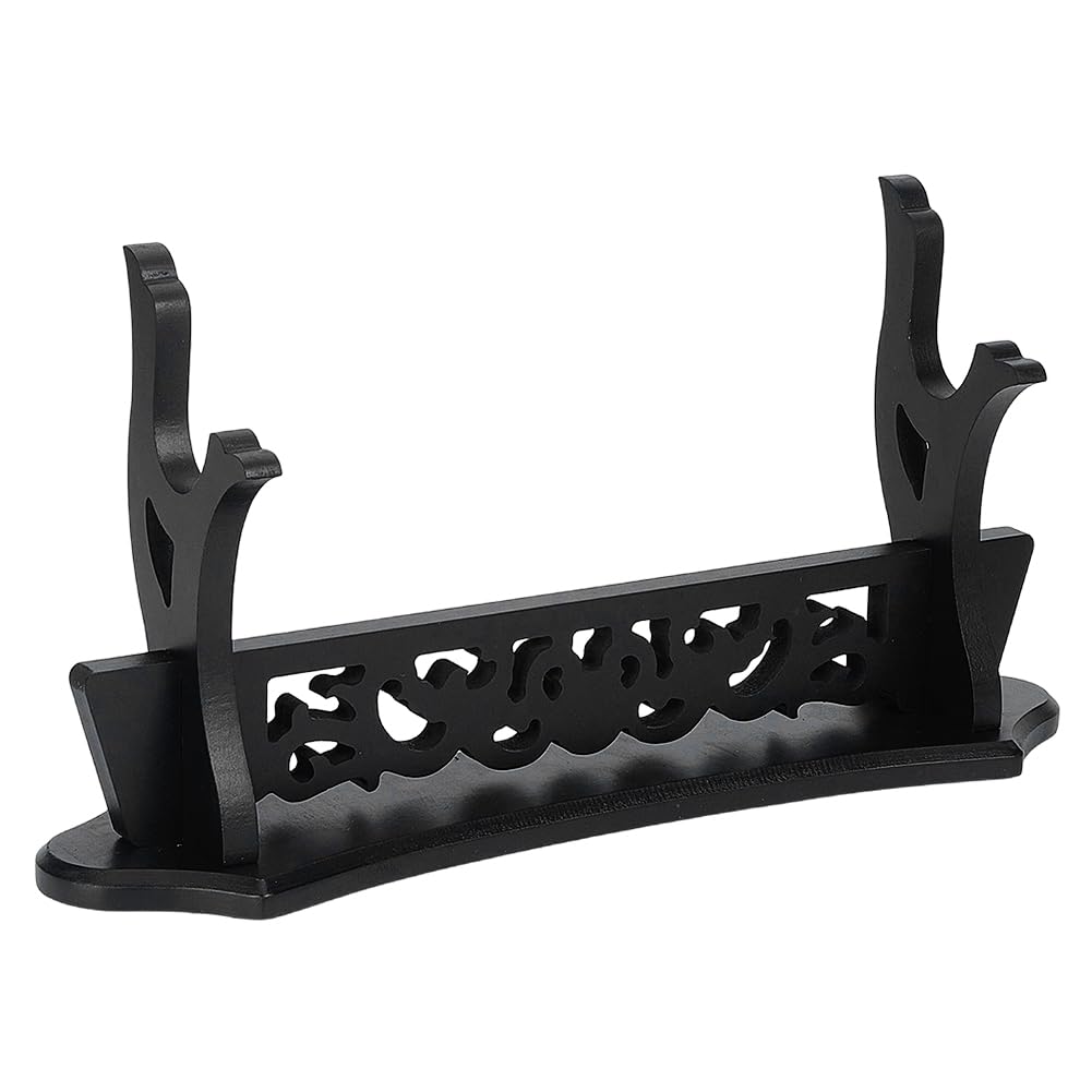HOBBIESAY 1 Tier Sword Display Stand One-Tier Sword Holder Desktop Samurai Swords Katana Gladiator Rack for Display Katana Stands Floor Wooden Rack Floor Stand Japanese Samurai Swords Holder