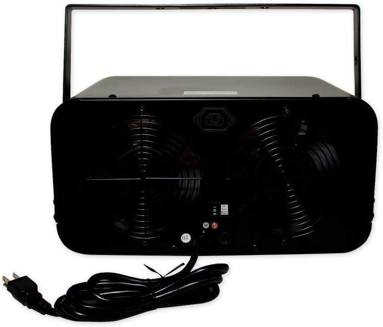 Wara view of Chauvet B550 Bubble King machine showing power inlet and fans