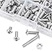 Sutemribor 180Pcs M5 Stainless Steel Button Head Hex Socket Head Cap Bolts Screws Nuts Assortment Kit + Wrench