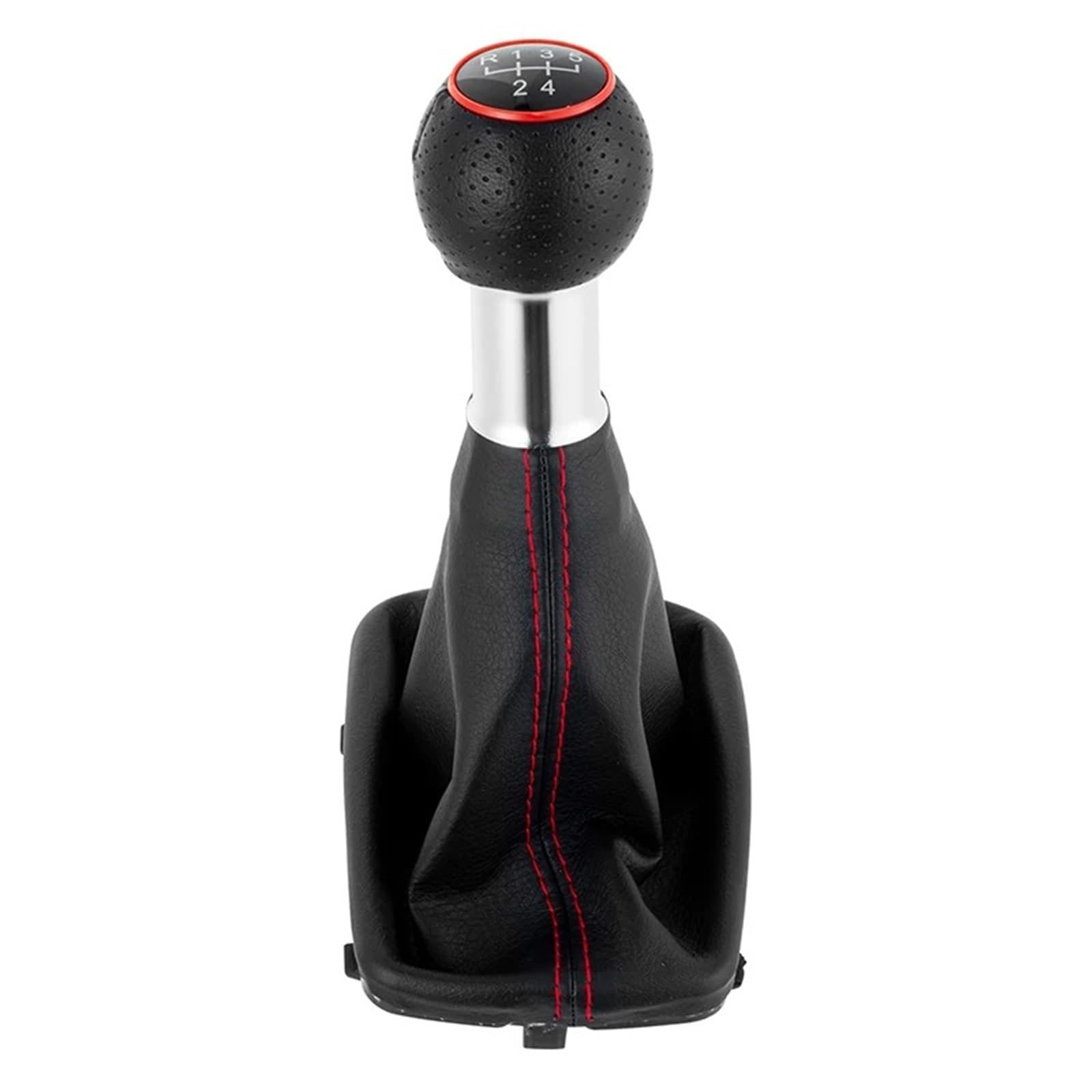 Jxewmtmc Red 5 Speed For A3 S3 2001 2002 2003 12Mm 5/6 Speed Manual Gear Shift Knob Shifter Lever Handle Head Gaiter Boot Cover Gear Stick Shift Cover(Red 5 Speed)