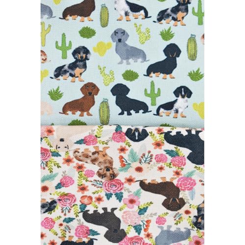 Image of Maydahui 2 PCS Large Capacity Polyester Pencil Case Dog Flower Cactus Style Pen Pouch Holder Storage Bag Organizer Stationery Box Makeup Pouch Cosmetic Bag for Women Students Party Travel