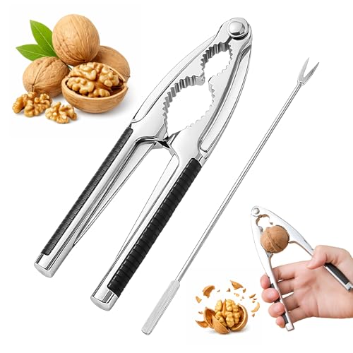QTORCHE Casse‑Noisette Robuste et Ergonomique pour Noix et crustacés, poignée Confortable, Noyau Intact assuré, Alliage de Zinc Durable et Anti‑Rouille,...