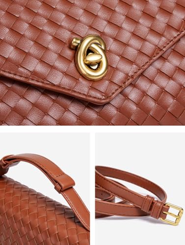 Image of Woven Bags for Women Clutch Bag Cross Body Bag Trendy Totes Hobo Purse Summer Shoulder Bag Handbag for Work Party