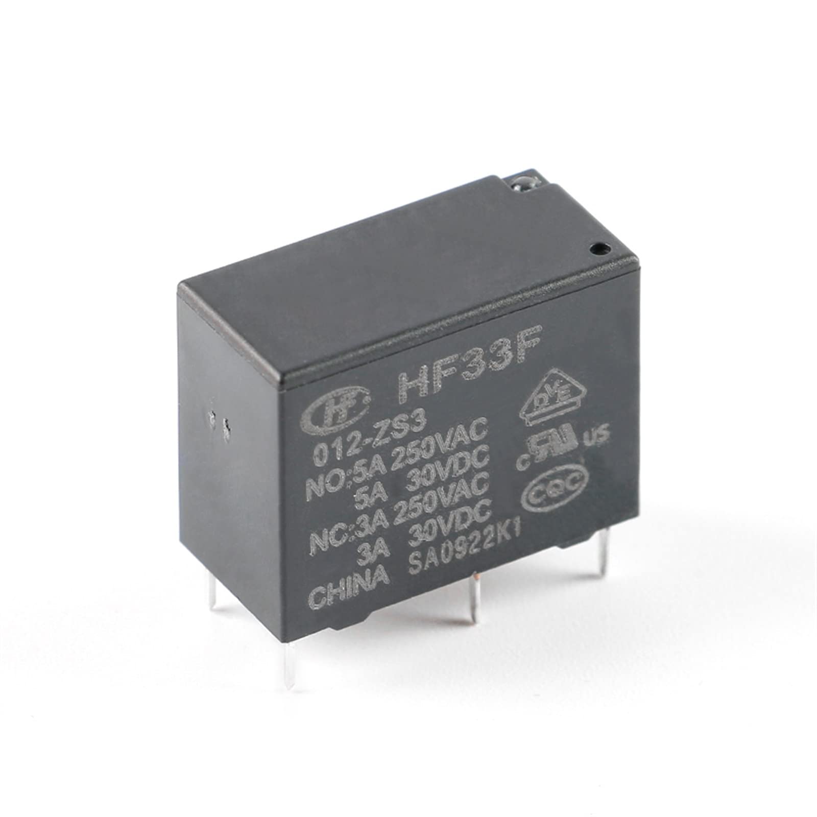 VDOQTLJT 20Pcs Relays 5V 12V 24V DC HF33F 005-ZS3 012-ZS3 024-ZS3 5Pins 5A Relay Module 5 Pin