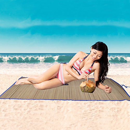 Woven Straw Beach Mat - Outdoor Blanket Mat for Beach, Yoga, Camping & Picnic - 30