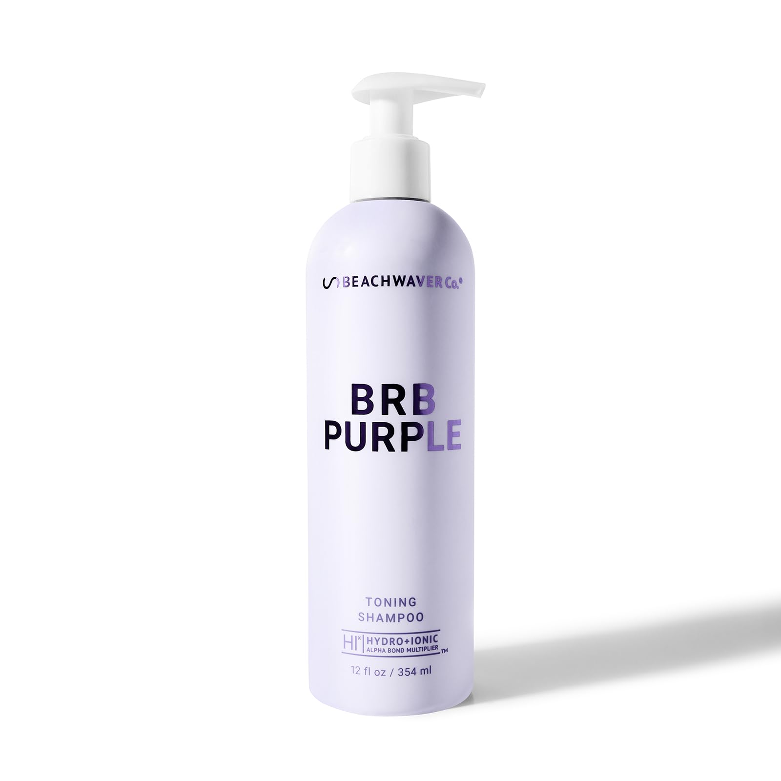 The Beachwaver Co. BRB Blonde Purple Shampoo - Full Size (12 Oz) | Anti-Brass Toning Conditioner w/HiX Vegan Bond Multipliers | Moisturizing, Sulfate-Free Formula for Blonde & Grey Hair