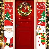 decoracion navidad puerta entrada 【Amplia aplicación】 Nuestros pareados rojos de Navidad son perfectos para sus decoraciones temáticas festivas. Ideal para cualquier terraza, patio, porche, puerta, ventana, chimenea, patio trasero, césped o jardín. Pueden desviar la atención de muchas personas a su decoración navideña interior al aire libre.