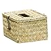 Artibetter Rectangular Tejido Caja de Pañuelos Titular Decorativo Seagrass Facial Caja de Pañuelos de Papel de Ratán Dispensador de Servilletas Caja Cubierta Titular Tejido a Mano Cesta