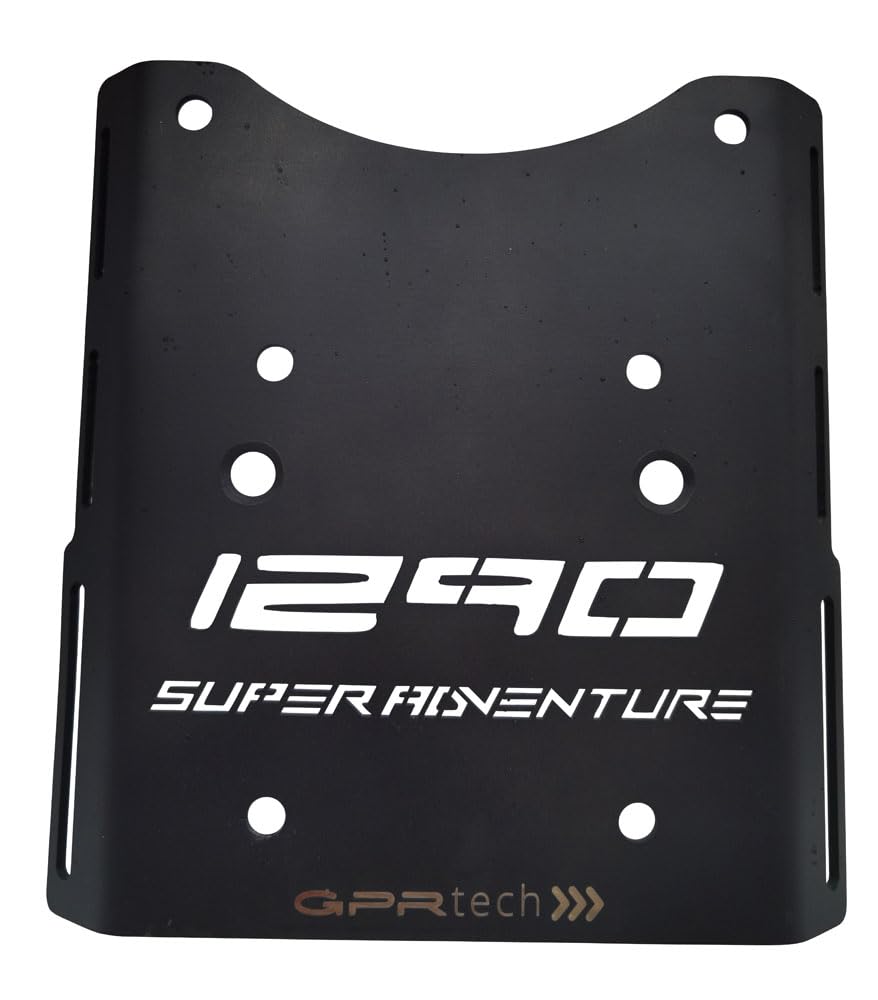 GPR Tech Compatible avec LC 8 1290 Super Adventure R 2021/2023 e5 Top Case ALPI-Tech 55 LT. Argent Top Case en Aluminium, Couleur Argent avec Plaque spécifique Incluse Capacité litres 55