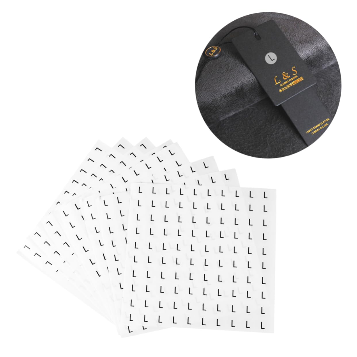 NUOBESTY 3 Set Di Etichette in Tessuto Indicatori Di Dimensioni Adesivi Rotondi/Taglie S/m/l Per Etichette Merceologiche 1000 Pezzi * 3
