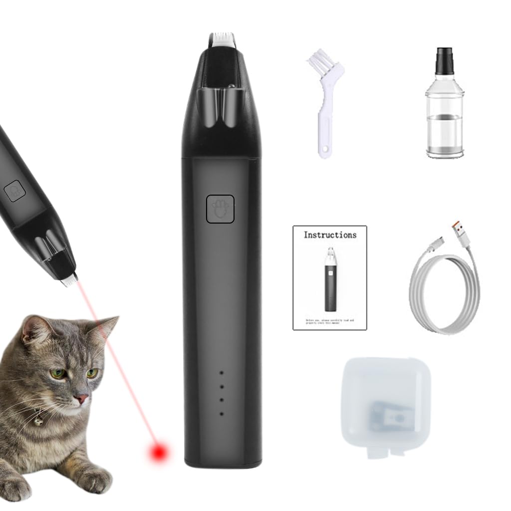 Qpets® Dog Hair Cutting Machine, Pet Hair Trimmer for Dog Cat witn LED/Red Laser/UV365 Purple Light, Electric Grooming Clippers for Hair Around Paws, Buttocks, Eyes & Ears for Small Pets (B0D1XY9S4P) Amazon Price History, Amazon Price Tracker