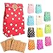 Produktbild Sporgo Papiertüten, 36 Stück Bunte Geschenktüten mit Aufkleber zum Geburtstag Klein Candy Tüten,Papier Candy Tüten Partytüten Set für die Geburtstagsfeier,Babyparty,Hochzeit,Geschenk,usw