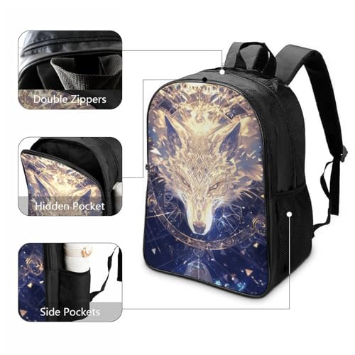 Mochila escolar Wolf con impresión 3D resistente y cómoda 3