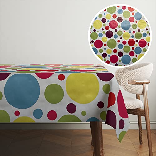 Splash de limpiar mantel de vinilo PVC diseño de lunares pantalla en anchura 140 cm – se vende por metro