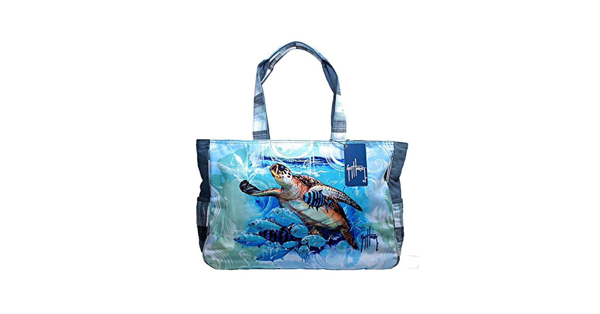 Amazon.com: Guy Harvey Blue Ocean Sea Turtle Large Shoulder