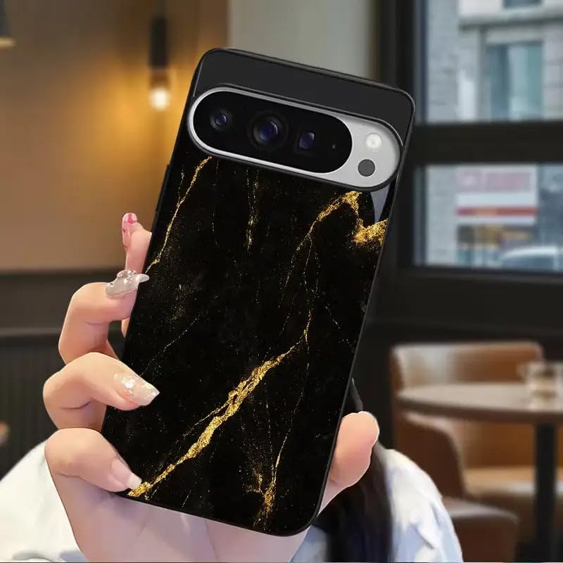 Image of MILLION CASES Cracklight Noir Spectra Case for Google Pixel 8a, Google Pixel 8a Back Cover Case(2024) - PC | Midnight Black