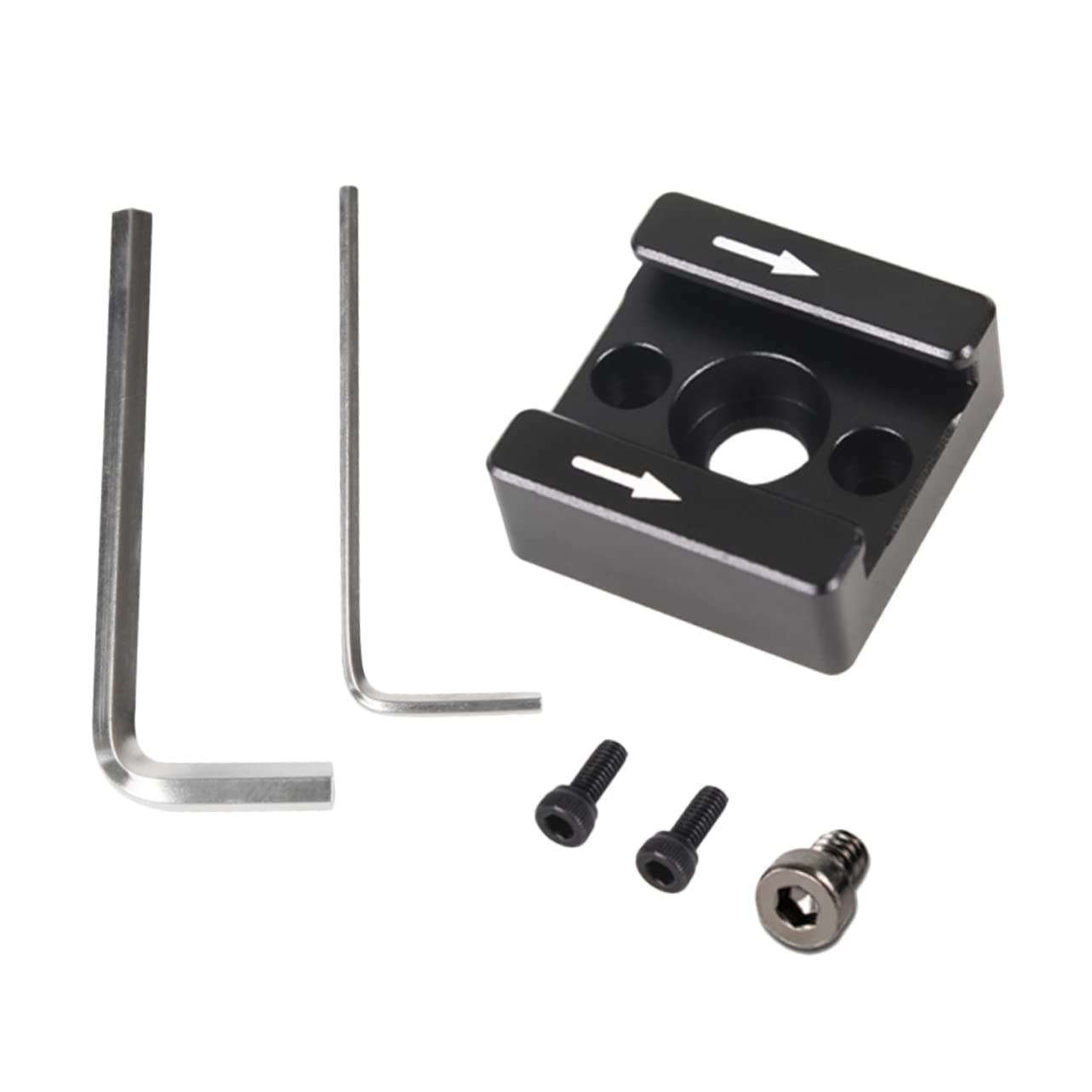 FELTECHELECTR 1 Set Cold Shoe Bracket for Flash Monitor Flash Bracket Hot Shoe Adapter Bracket for LED Light Bracket for DSLR Flash Stand Adapter Flash Shoe Mount Black Aluminum Alloy