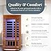 Dynamic Saunas Barcelona 1- to 2-Person Low EMF FAR Infrared Sauna with Red Light Therapy & Bluetooth Speakers | Personal Indoor Dry Heat Sauna for Home & Gym – Made from Canadian Hemlock