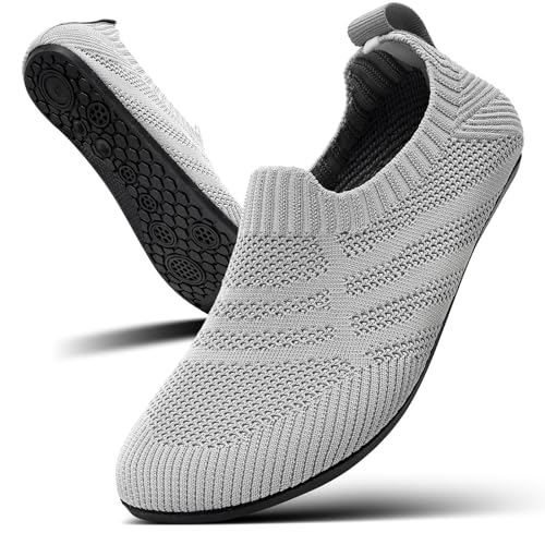 KOWAYI Chaussons Hommes Pantoufles Femme D'intérieur Confortables à Semelle Souple Antidérapant Respirant Chaussons Maison Unisex-QIANHUI-46