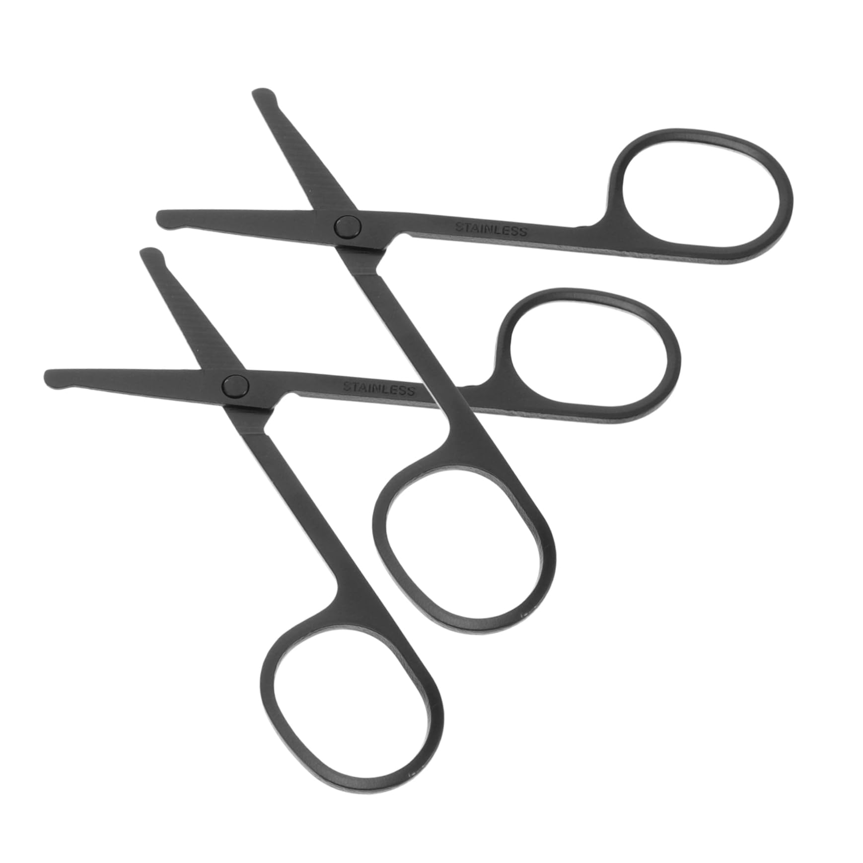 Baluue Men's Stainless Steel Nose Hair Scissors Precision Round Tip Multipurpose for Beard and Eyebrow