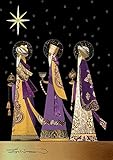 Toland Home Garden Three Wise Men 12.5 x 18 Inch Decorative Colorful Purple Gold Christmas Star...